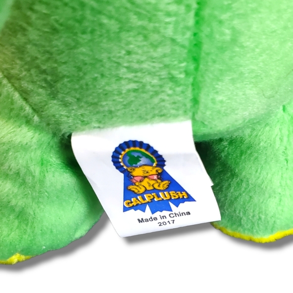 CalPlush Elephant Stuffed Animal Toy 2017 Zoo Kids Birthday Neon Green Yellow - Picture 5 of 12